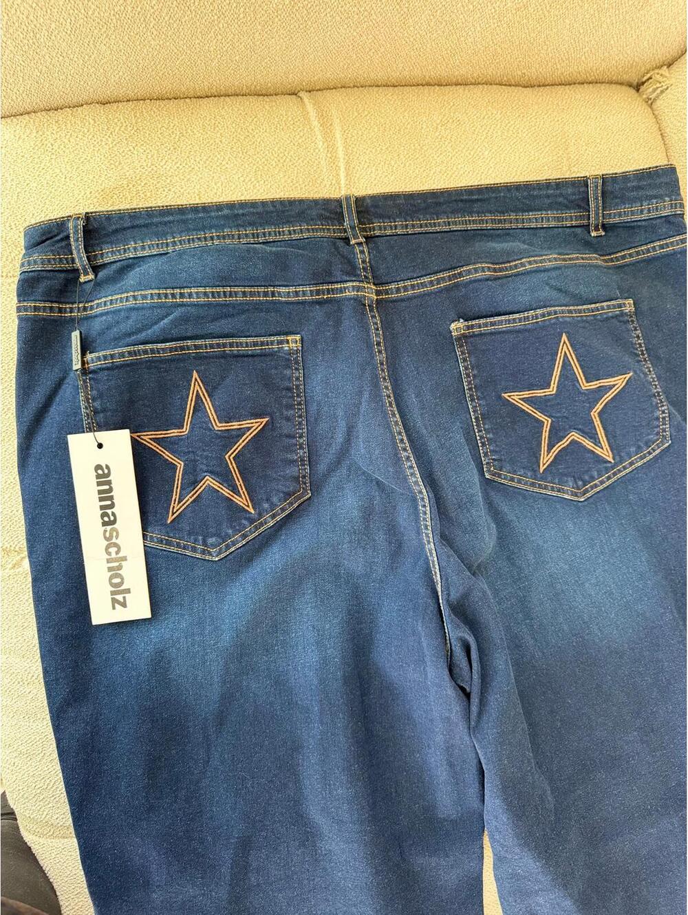 Anna Scholz Star Pocket Jeans Size 22 (NWT)